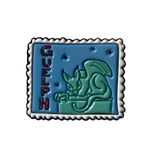 Gryphon Statue Stamp Doodle Pin