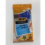 8PK Bic Grip Ultra Round Stick Assorted
