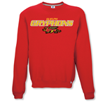 Youth Red Guelph Gryphons Twill Crewneck Sweater