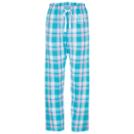 Teal/Pink W Crested Haley Flannel Pants
