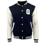 Navy Guelph Varsity Fleece Jacket