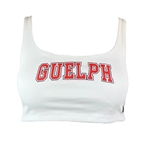 White Guelph Scoop Neck Tank