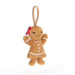 Festive Folly Gingerbread Ruby Decoration - Jellycat