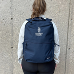 Navy Horse Crest Double Zip Backpack