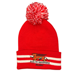 Red/White Gryphons Rugby Pom Toque