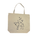 Stacked Animals Natural Cotton Tote