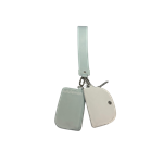 Mint Breeze/White Dual Pouch Wristlet