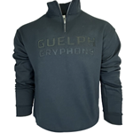 Black Guelph Gryphons Tonal 1/4 Zip