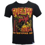Gryphons Retro Print Tee - Black