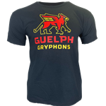 Black Youth Gryphons Stacked Tee