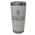 White 20 oz Crested Yeti Tumbler