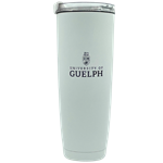 White 20 oz Gryphon Crest Identifier Aqualina Bottle With Straw
