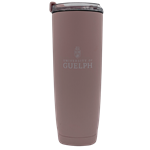 Pink 20 oz Gryphon Crest Identifer Aqualina Bottle With Straw