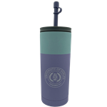 Purple/Light Blue Circle Crest Superb Sippy Bottle with Straw