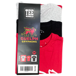 3-Tee Bundle - Red, Grey and Black