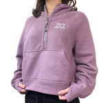 Gryphon Scuba Oversized Half-Zip Hoodie- Lavender