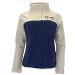 UofG  Polar Fleece 1/4 Zip with Snaps - Navy