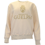 Stacked Identifier Crew - Cream and Gold
