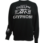 UofG Gryphons Cloud Fleece Crew - Black