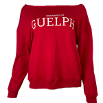 Guelph Open Neck Crew - Cardinal