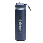 lululemon Back to Life Sports Bottle 24 oz with Straw - Blue Twill