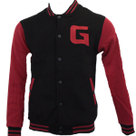 Guelph Varsity Fleece Jacket - Black & Red