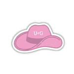 UofG Pink Cowboy Hat Sticker