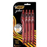 BIC Gelocity 4 Pack - Red
