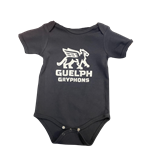 Gryphons Stacked Baby Onesie - Black