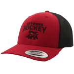 Gryphon Hockey 6-Panel Trucker Hat - Red & Black