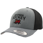 Gryphon Hockey 6-Panel Trucker Hat - Grey & Black