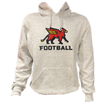 Football Stacked Russell Hood - Ash