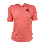 Football Stacked Polo - Red Heather
