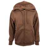 Guelph Oversized Full Zip Hoodie - Brown