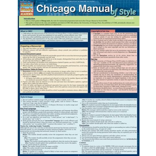 University of Guelph Bookstore - Chicago Manual of Style