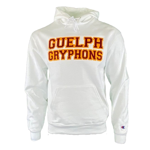 University of Guelph Bookstore White Champion Guelph Gryphons Twill Hood