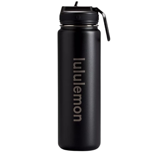 Lululemon Back to Life Sport Bottle 18oz Straw Lid - Black