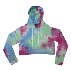 Tie-Dye Cropped French Terry Hood
