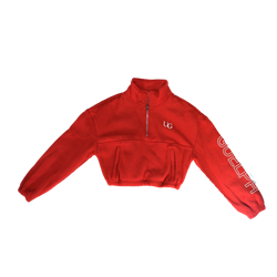 Red UG Cropped 1/4 Zip