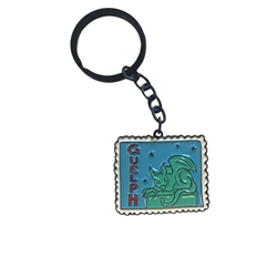 Gryphon Statue Stamp Doodle Keychain