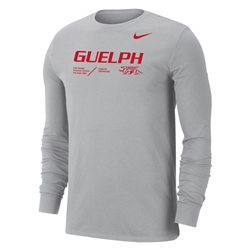 Grey Nike Dri-FIT Cotton Long-sleeve Tee