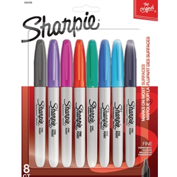 8 Pack Fine Point Sharpies