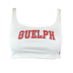 White Guelph Scoop Neck Tank