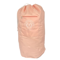 Light Pink Circle Crest Laundry Bag Backpack