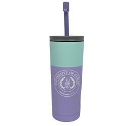 Purple/Teal 20OZ Circle Crest Superb Sippy Bottle W/ Straw