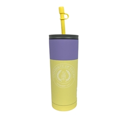 Yellow/Purple 20OZ Circle Crest Superb Sippy Bottle W/Straw