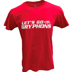 Red "Let's Go Gryphons" Spirit Tee