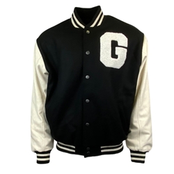 Black Varsity G Melton Jacket