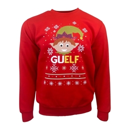 Red Holiday Elf Crewneck