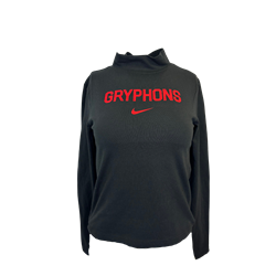 XS BLK W NIKE GRYPHONS LS MOCK TOP